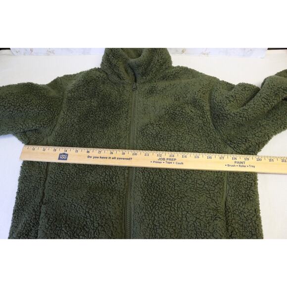 Uniqlo Sweater XXS Forest Green Sherpa like 100% polyester (9) - Picture 4 of 8